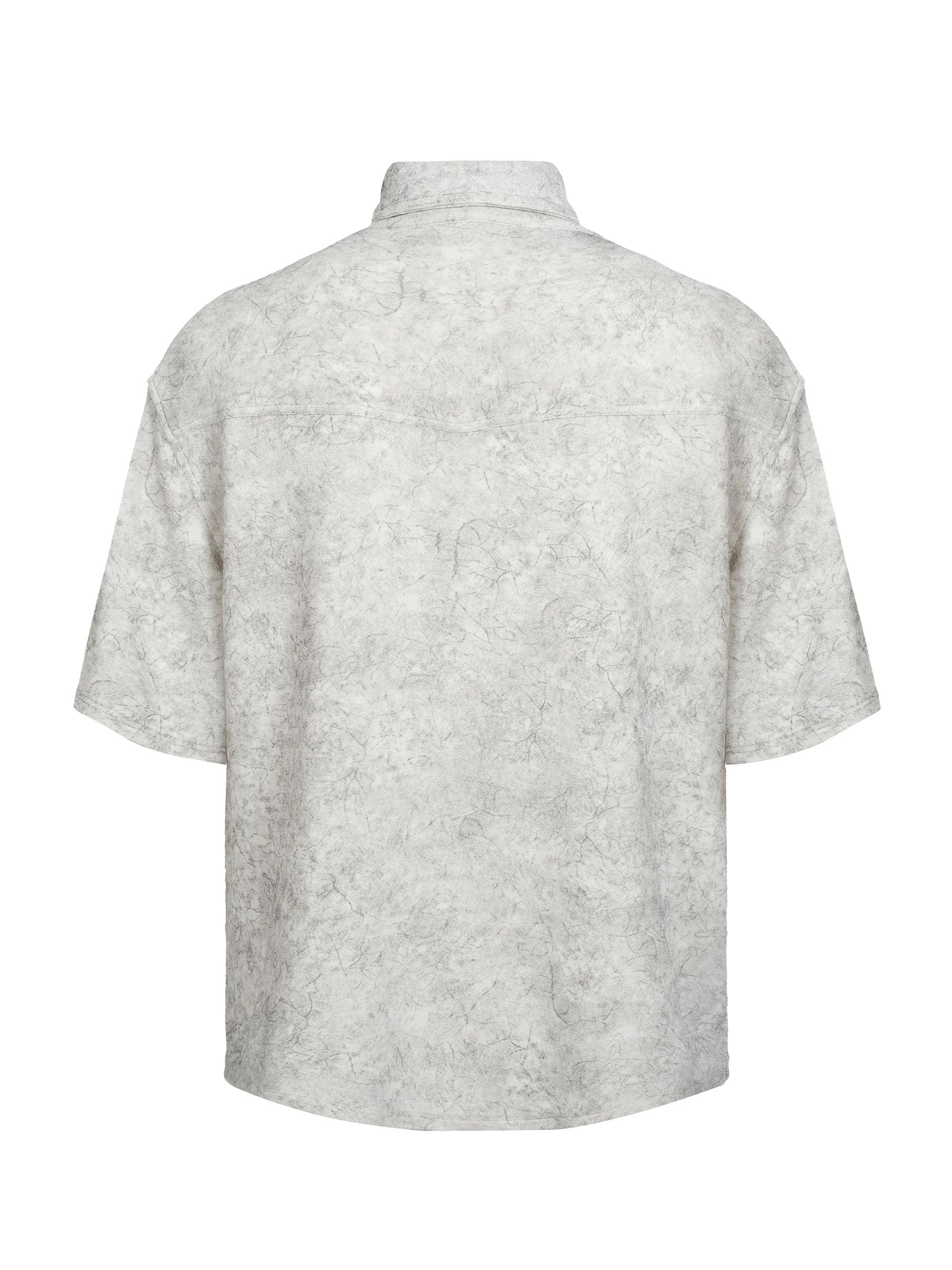 [TERRAINCO] TEXTURE RELAXED COLLAR SHIRT J0135