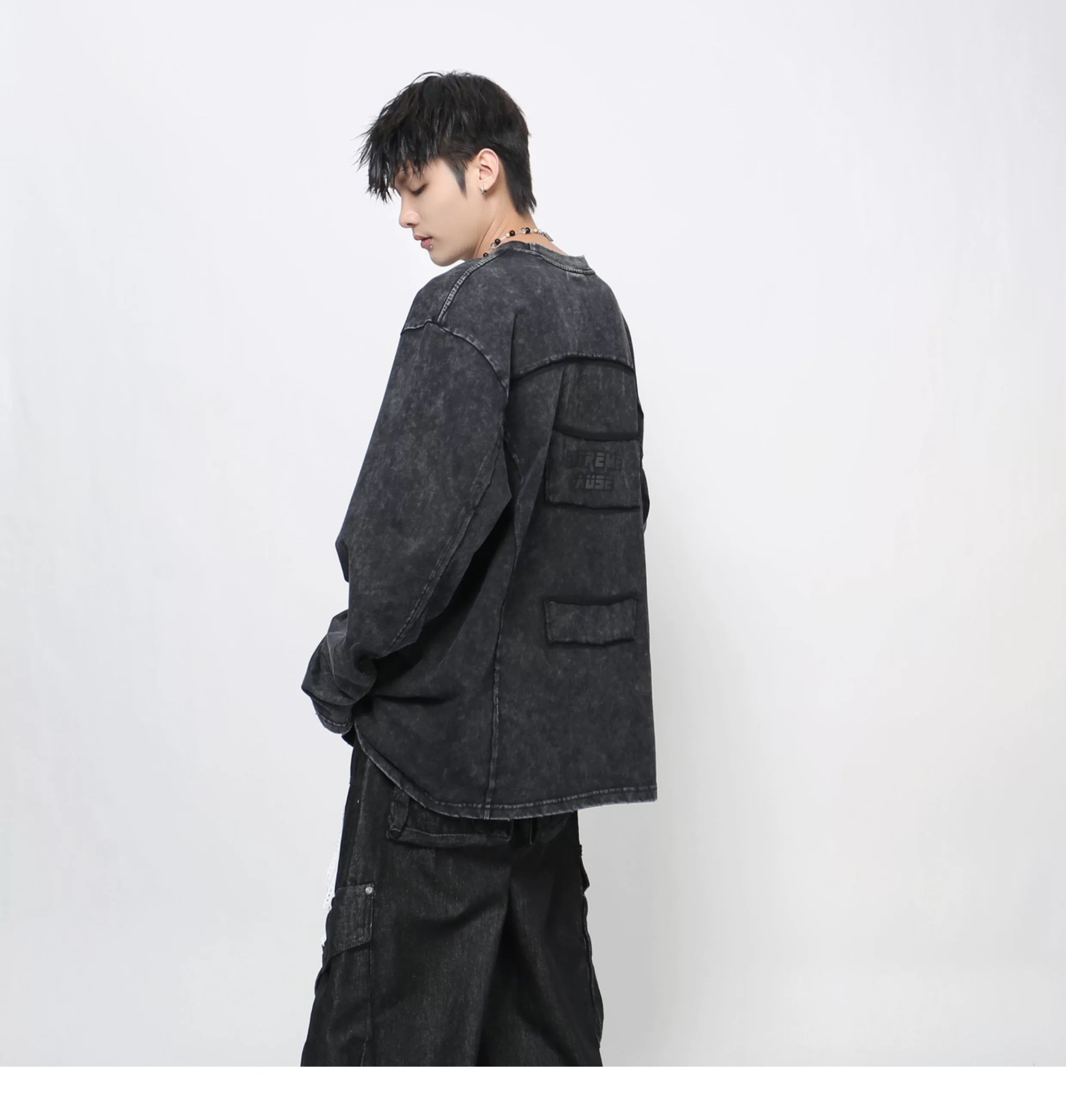 Men’s Solid Color Long-Sleeve T-Shirt S0012