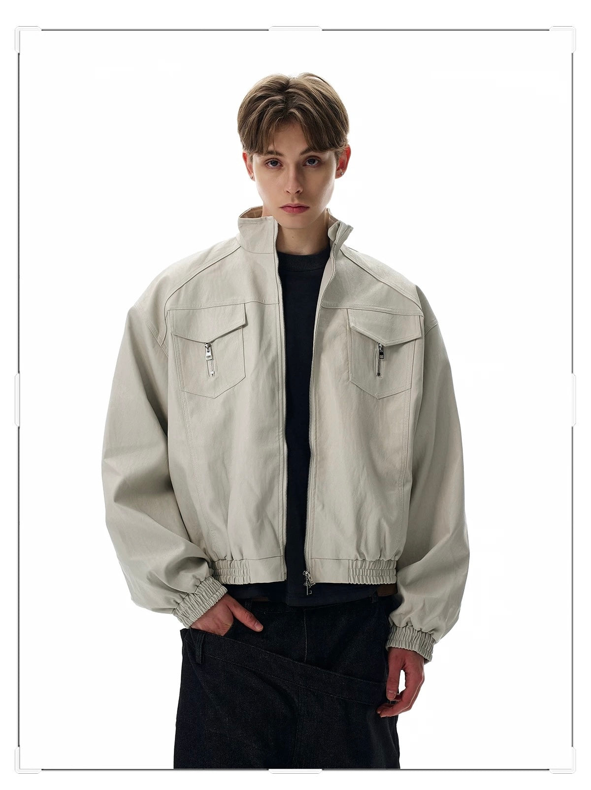 Men’s American Stand-Collar Jacket T0010