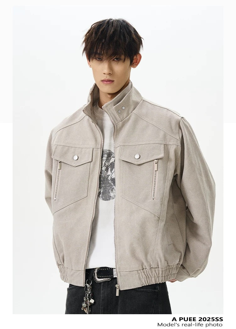 Men’s American Stand-Collar Jacket T0011