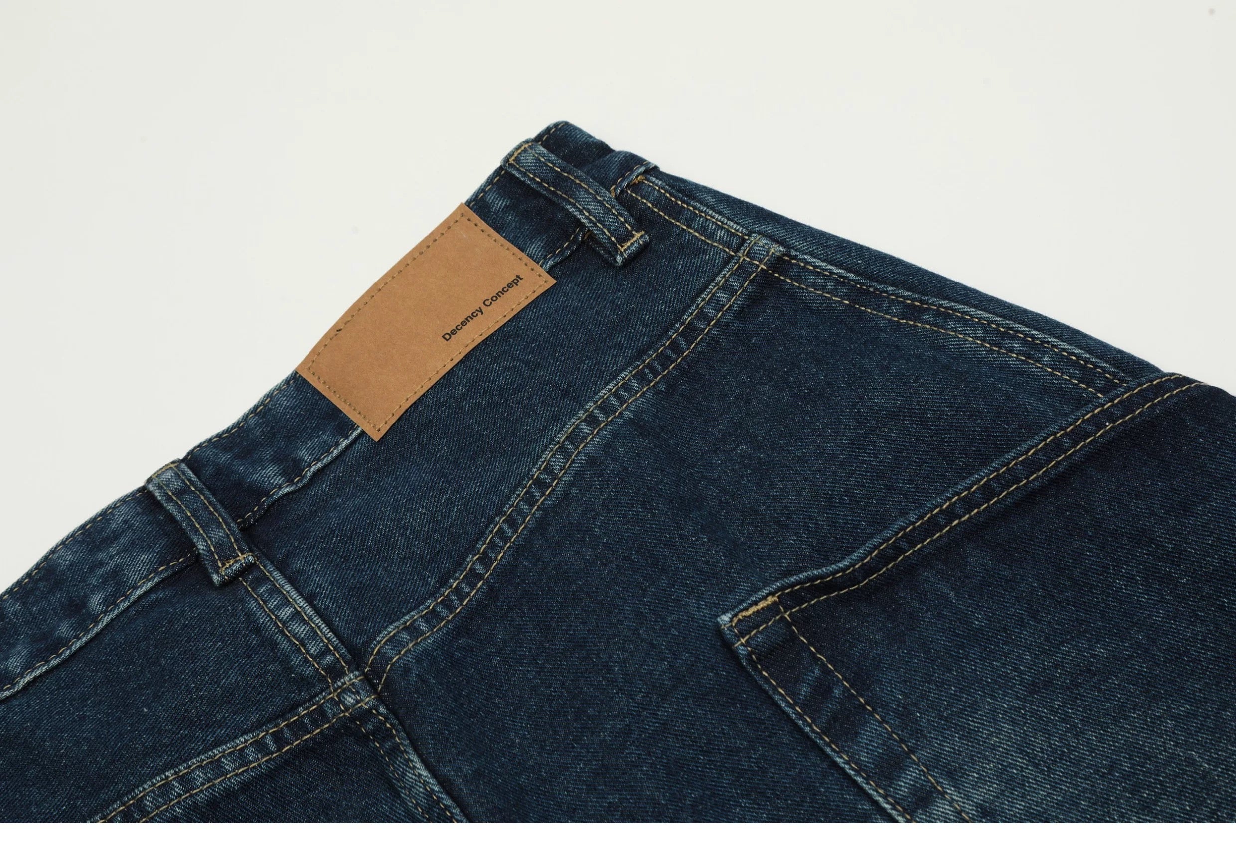 Vaqueros vintage americanos multibolsillos: pantalones vaqueros holgados de trabajo urbanos B0060