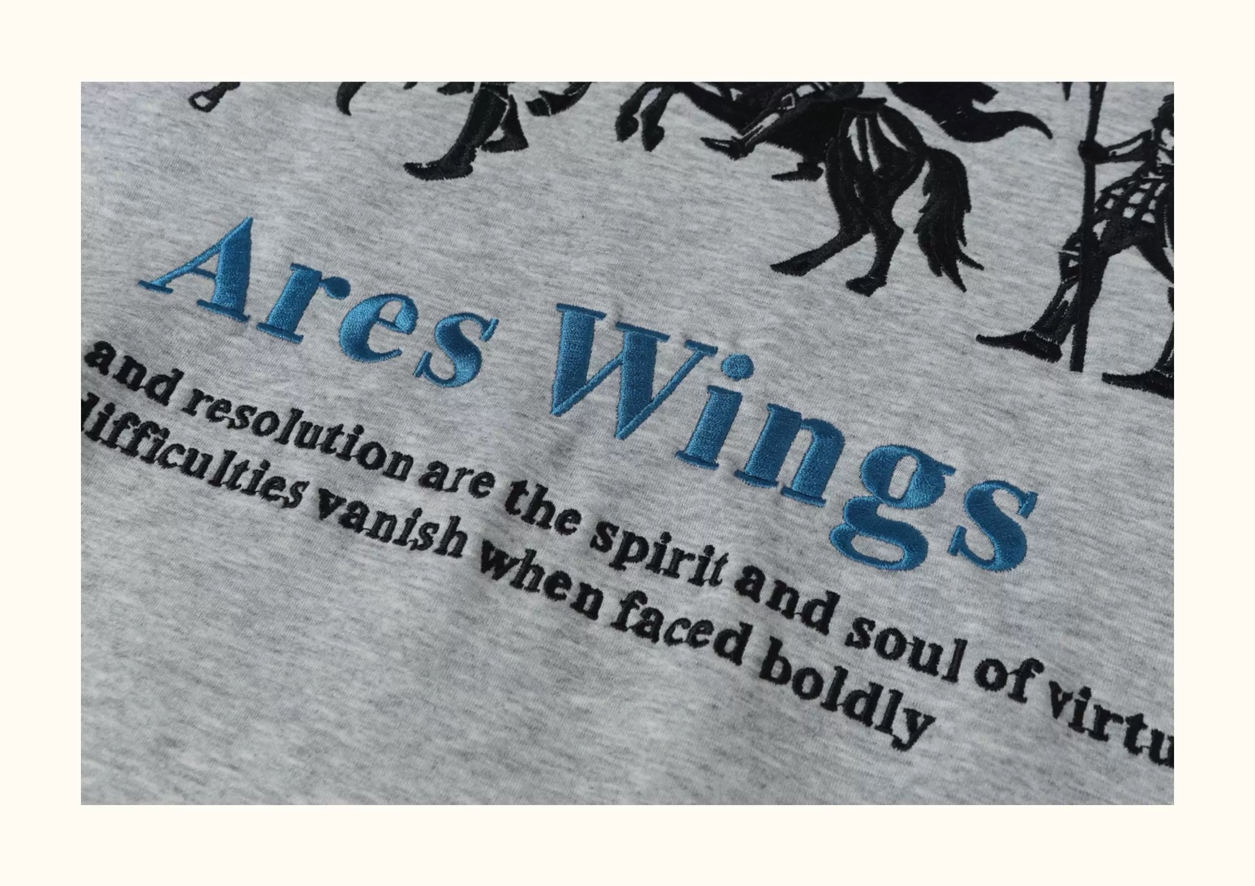 Men’s Embroidered Warhorse Hoodie – American Retro Street Pullover Sweatshirt S0046