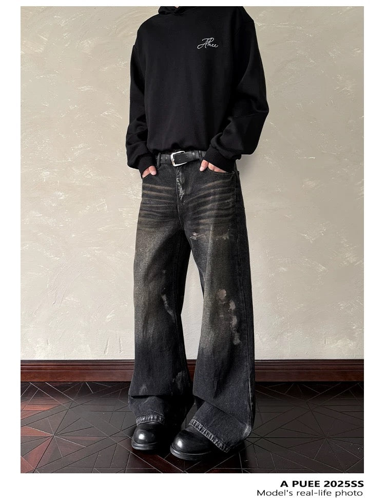 Men’s American Vintage Wide-Leg Denim Jeans B0020