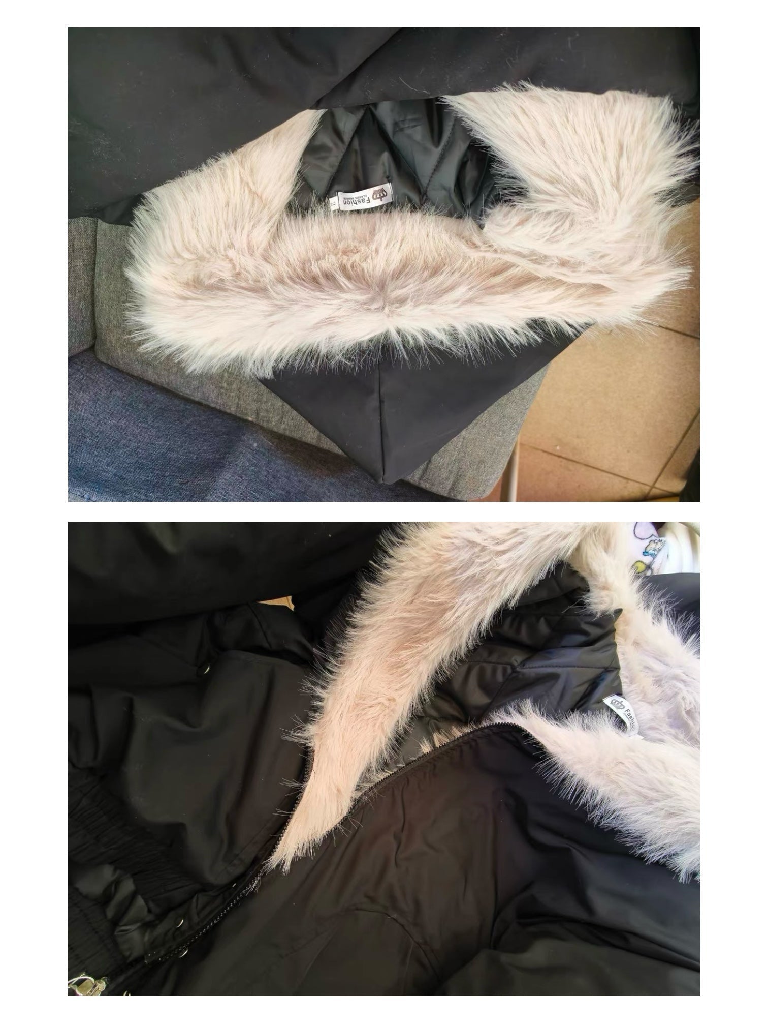 [Korean Girl] FUR LINED PUFFER BOMBER JACKET T0171