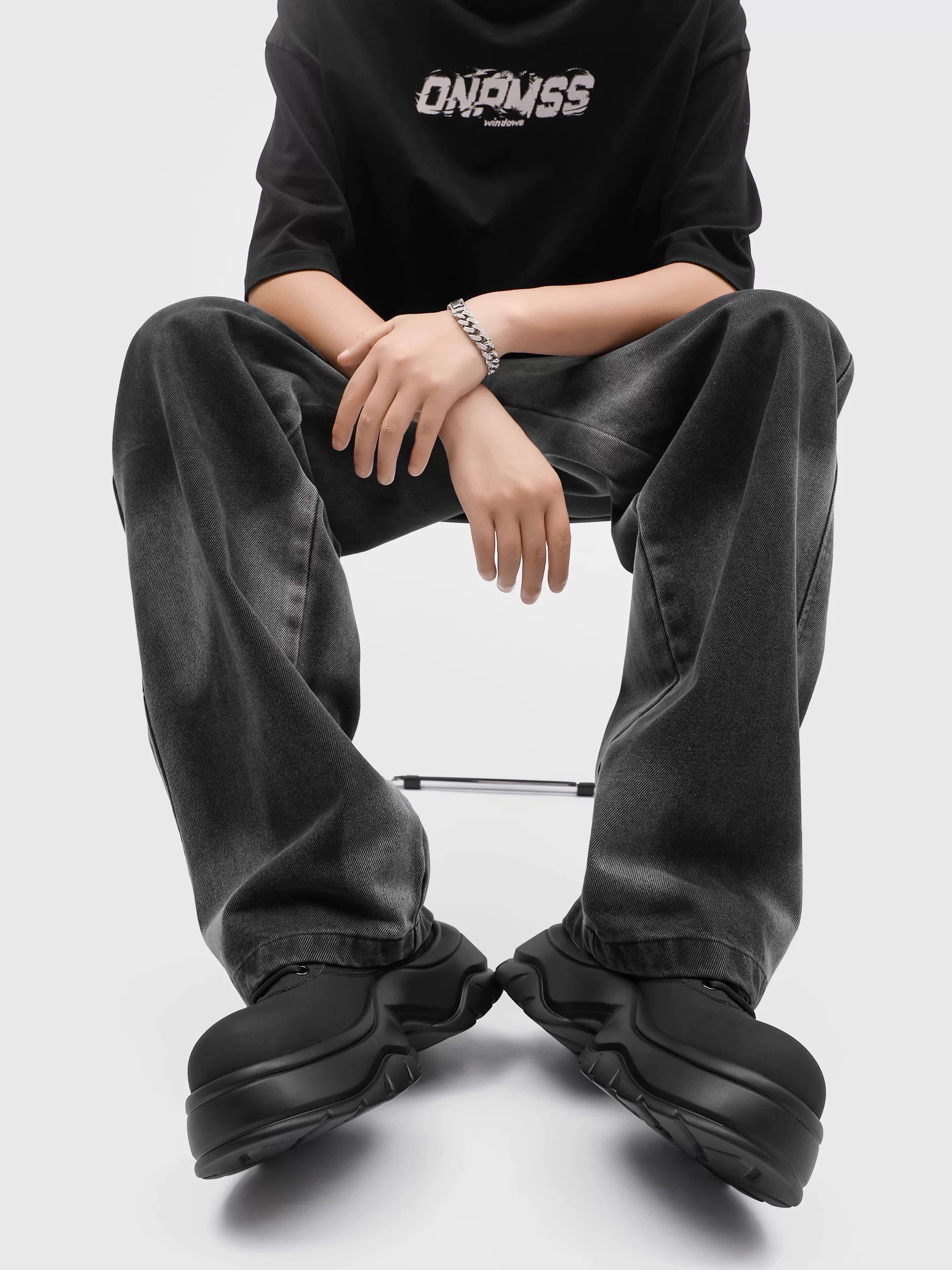 Zapatos Derby Parisinos Gruesos - Zapatos Dad con Plataforma en Negro Mate (Calzado de Lujo Unisex Estilo Guerrero Negro) S0007