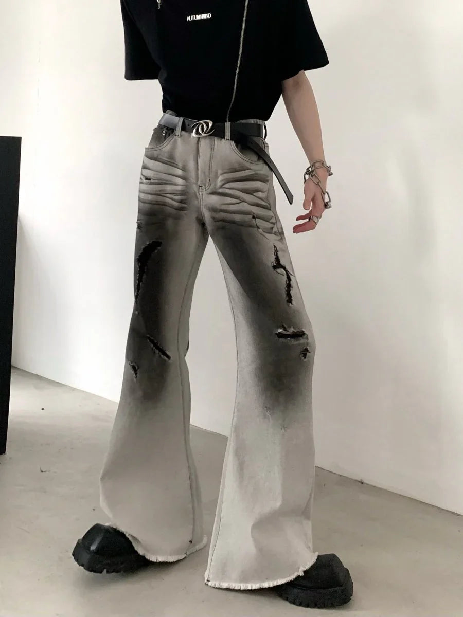 BLACK AND WHITE JEANS B0166