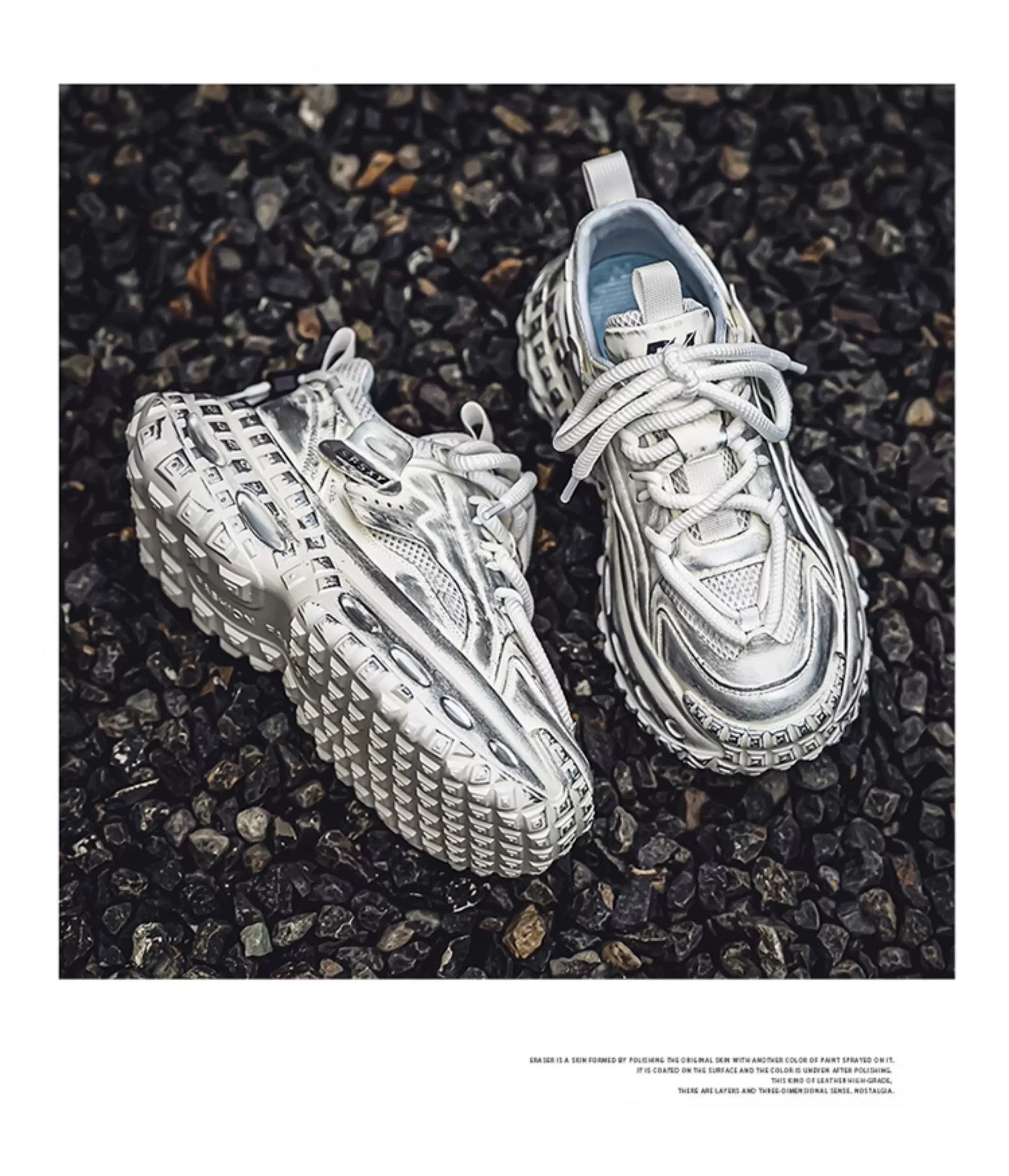 Zapatillas deportivas gruesas para hombre, zapatos de plataforma con suela de neumático, estilo urbano, informales, para correr, 2025