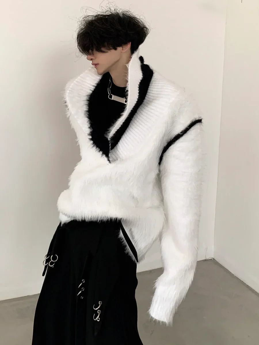 [AUTUMNWIND] DESIGN LOOSE V-NECK KNIT SWEATER S0179