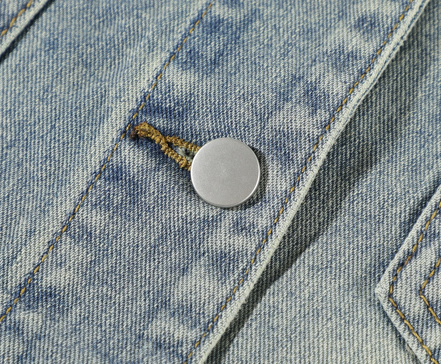 Men’s Vintage Denim Jacket – American Retro Washed Jean Outerwear T0068