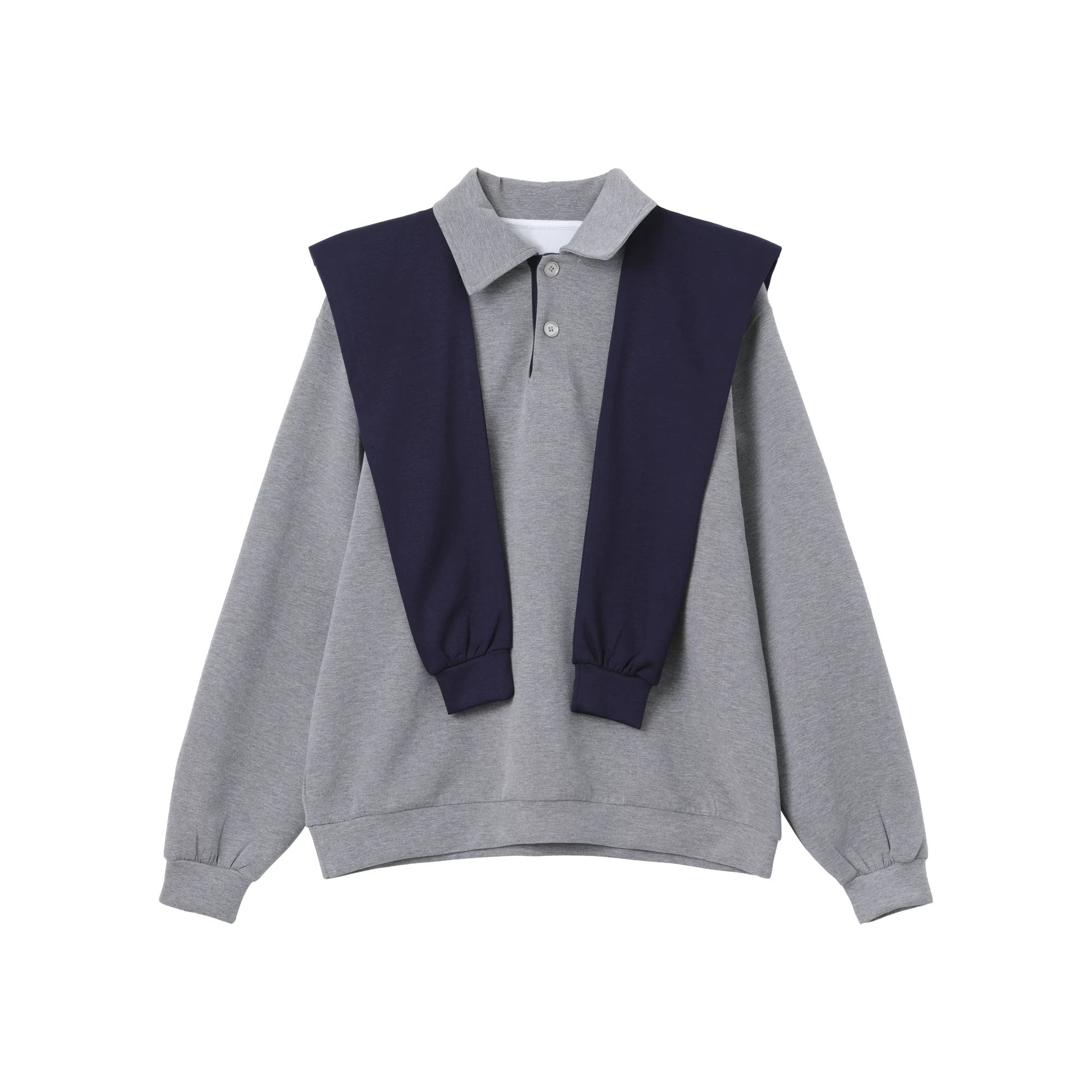 [FLAT ROOM] TWO-TONE COLLAR SWEATSHIRT + PANTS SET S0207