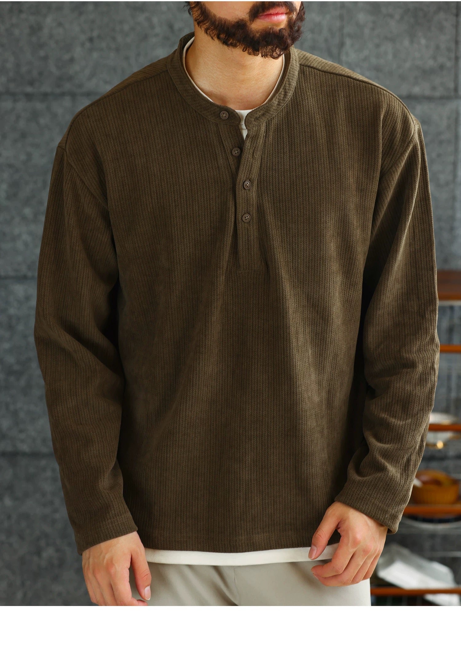 Men’s Classic Henley Tee S0021