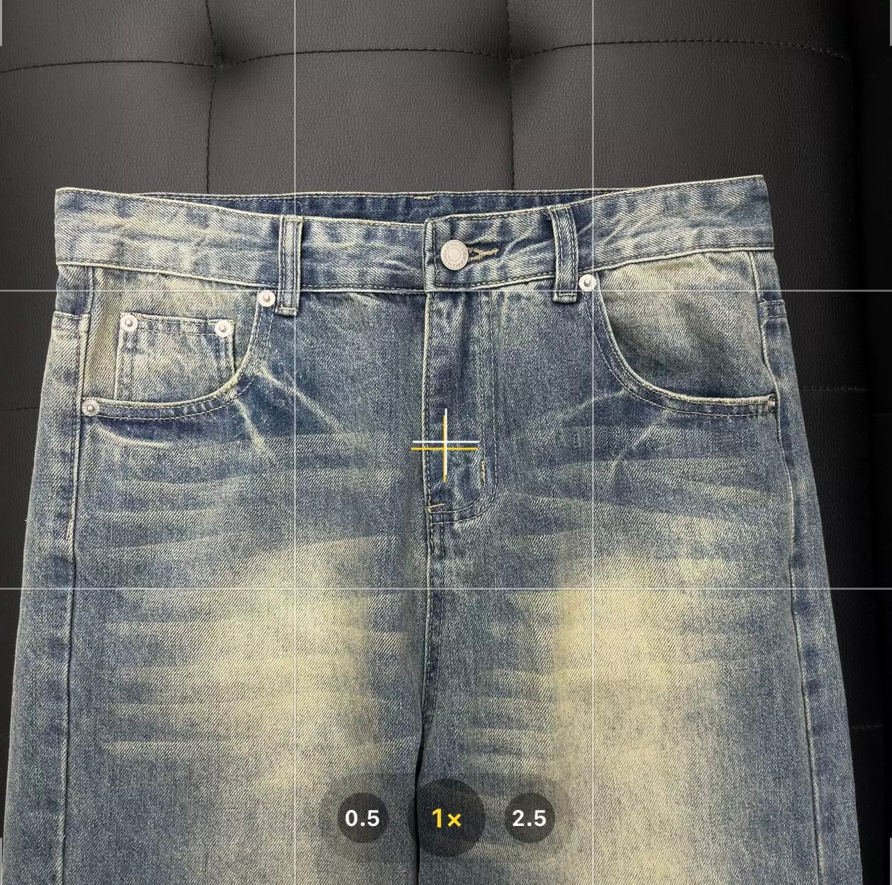 Men’s Lightning Pattern Flared Jeans – Vintage American Streetwear Denim Pants B0061