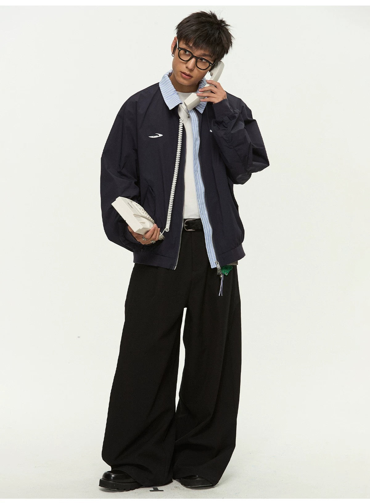 Chaqueta de béisbol vintage bordada con capas para hombre – Chaqueta bomber estilo streetwear retro T0075