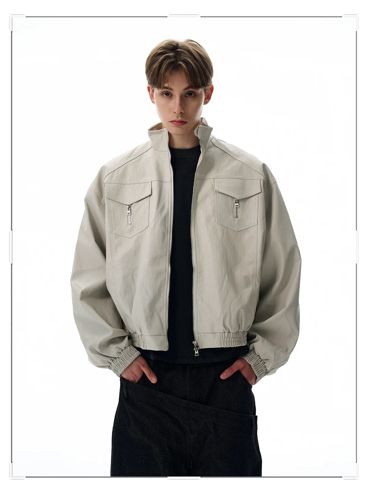 Men’s American Stand-Collar Jacket T0010