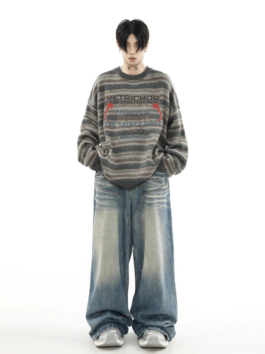 [MRNEARLY] ROUND NECK PULLOVER SWEATER S0185