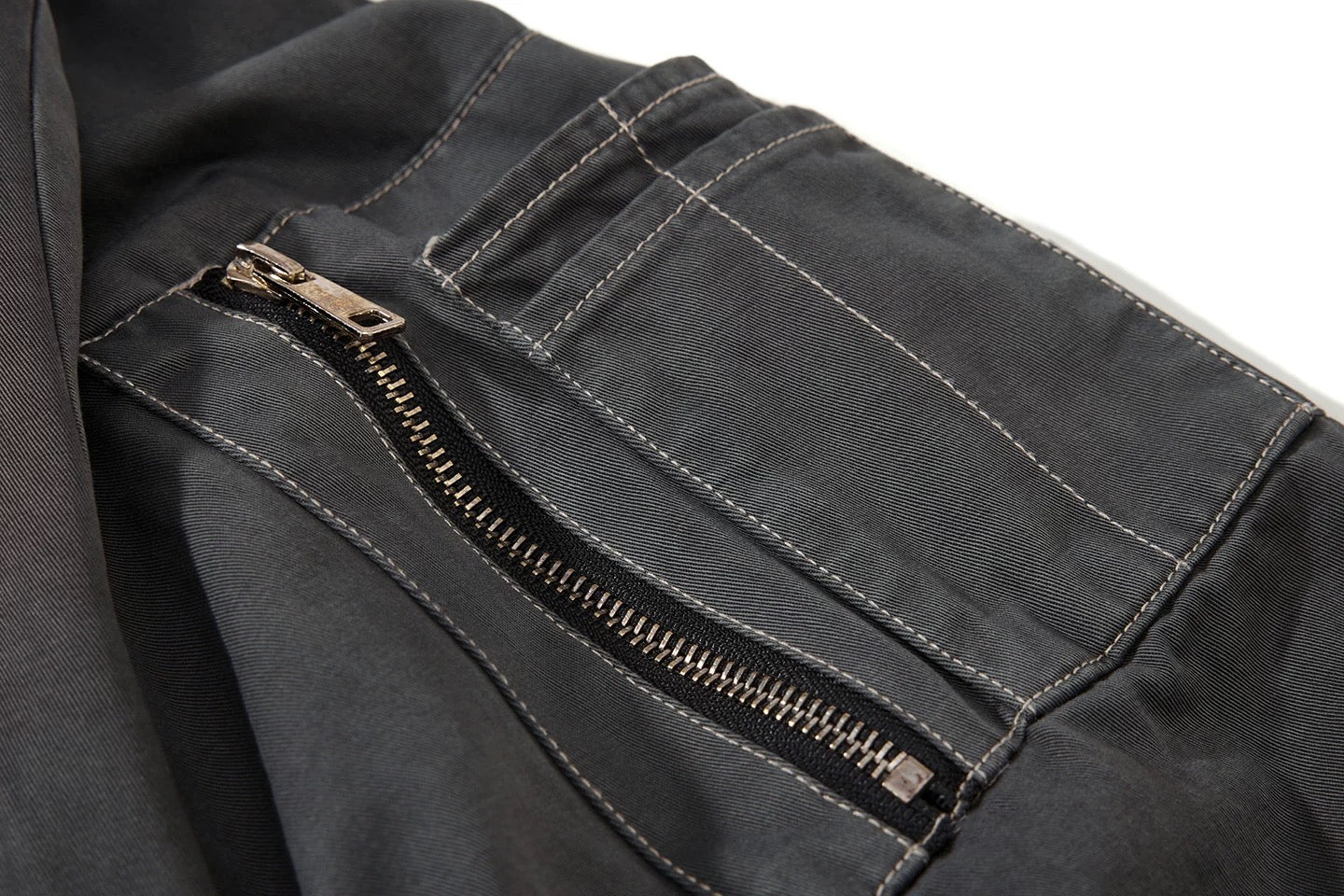 Men’s Layered Bomber Jacket – Faux Two-Piece Streetwear Flight Coat T0051