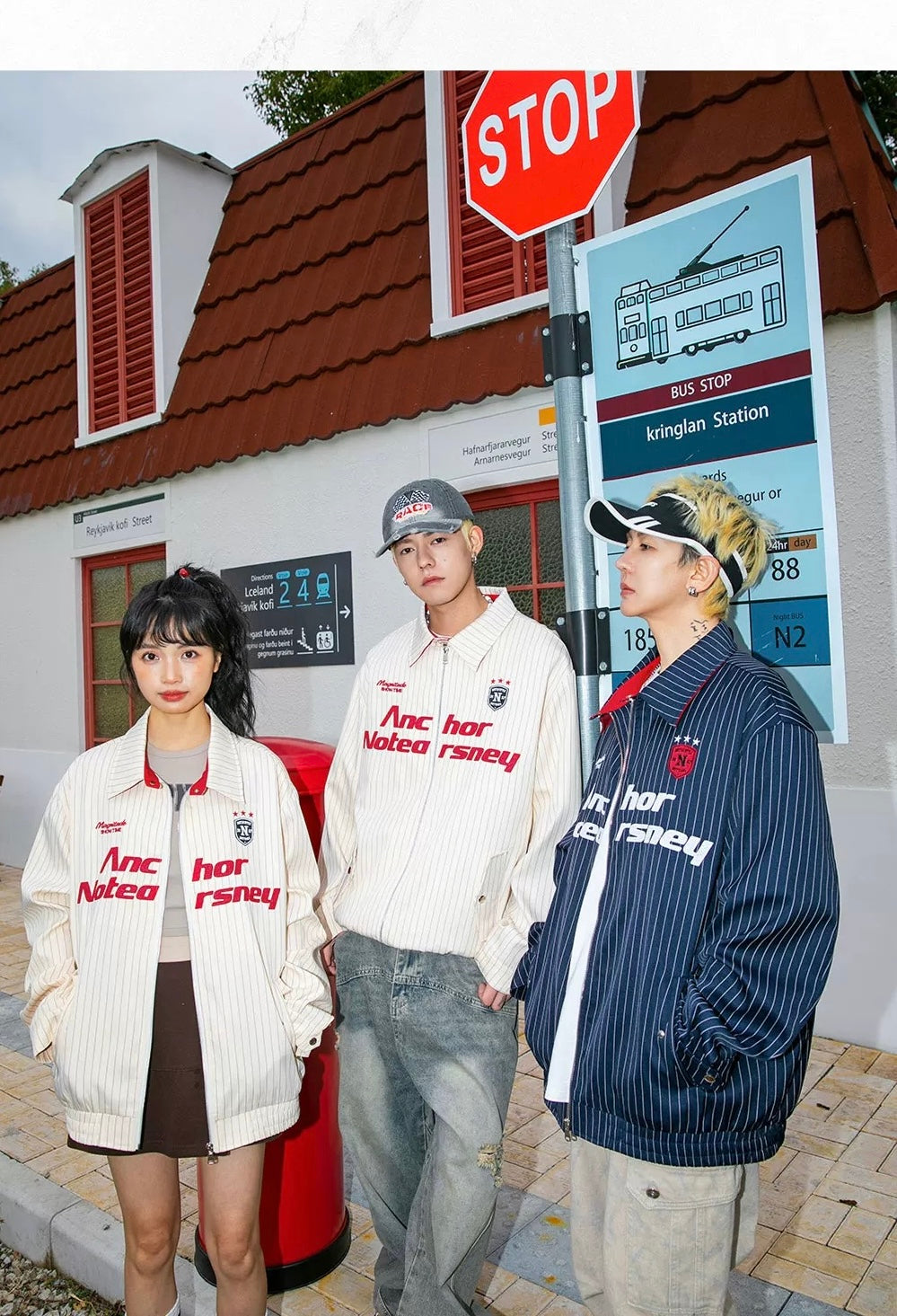 Men’s Striped Embroidered Jacket – Vintage American Streetwear Baseball Outerwear S0038