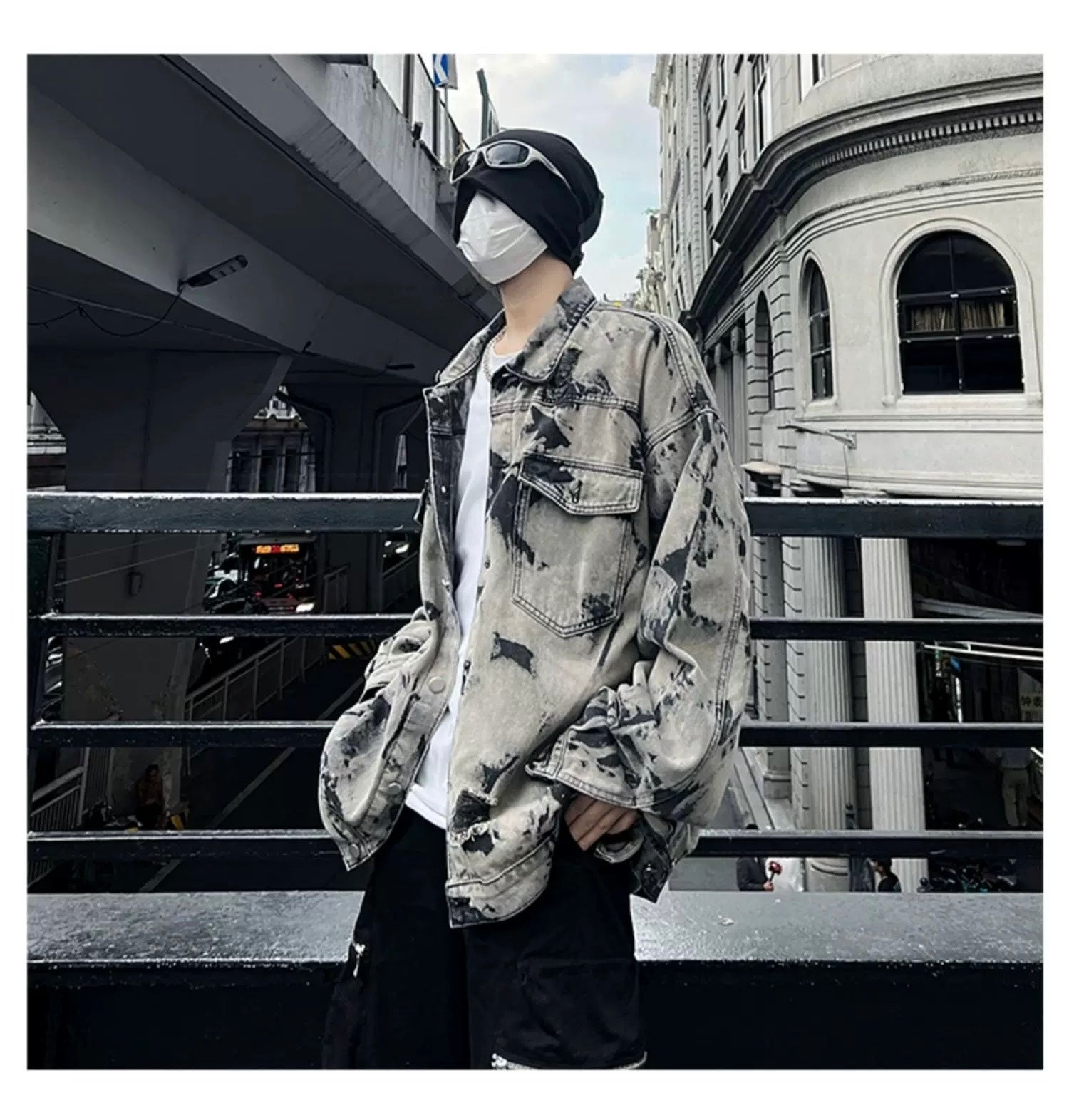 Men’s American Tie-Dye Denim Jacket – High Street Vintage Streetwear Outerwear S0057