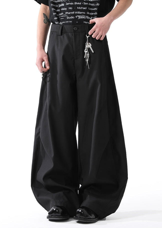 DRAPED PLEAT WIDE TROUSERS B0158