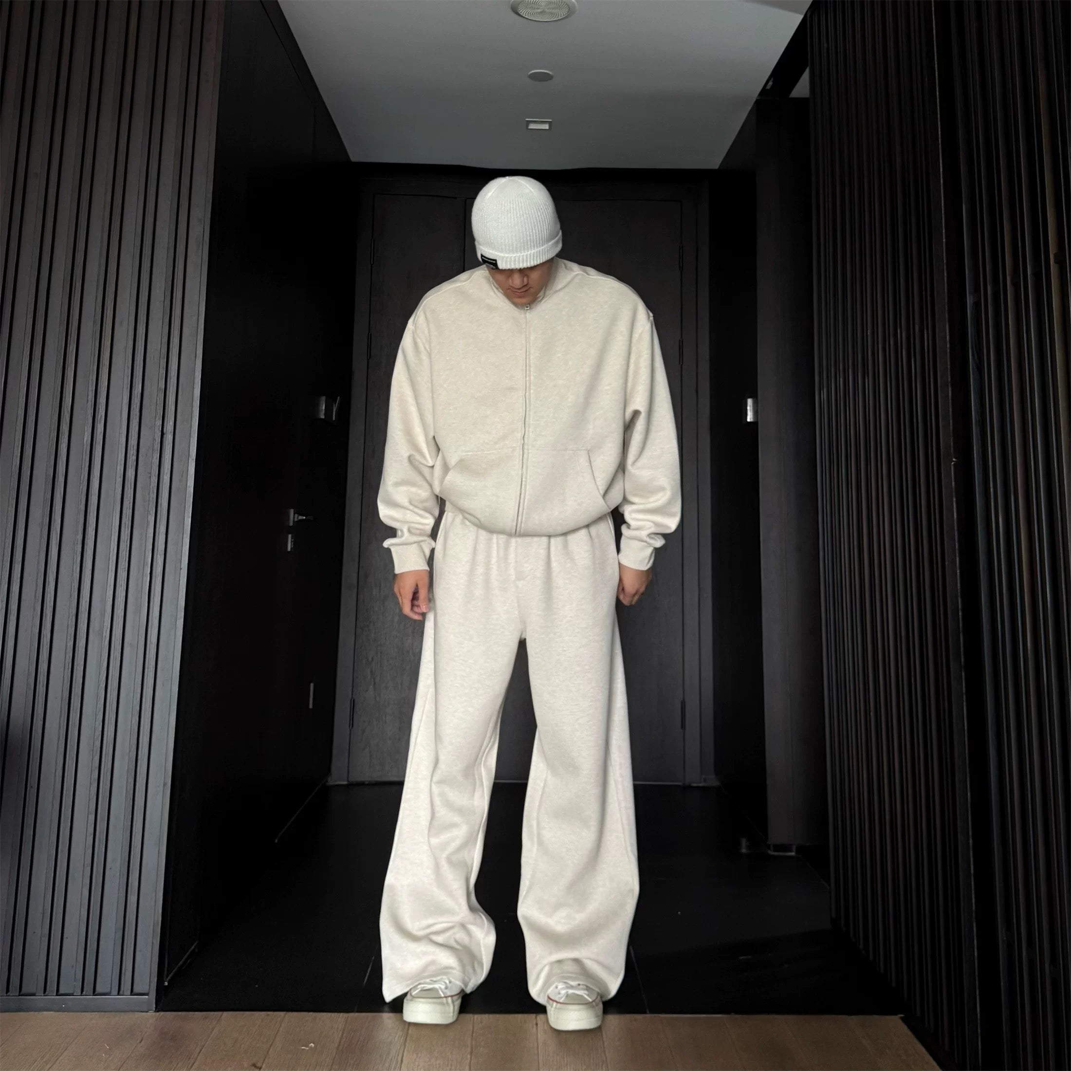 Conjunto deportivo informal para hombre: sudadera extragrande y pantalón ancho T0052