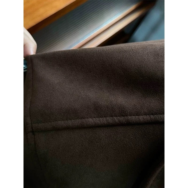 Chaqueta vintage americana con cuello de ante para hombre T0251