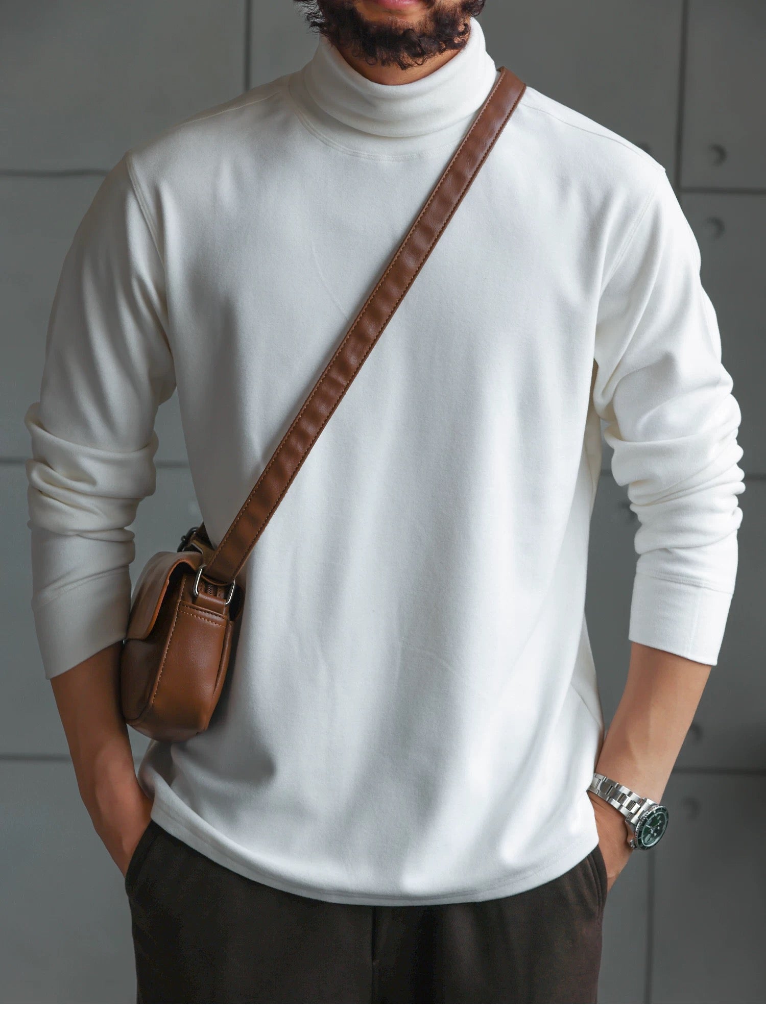 Men’s High Collar Long-Sleeve Tee S0020