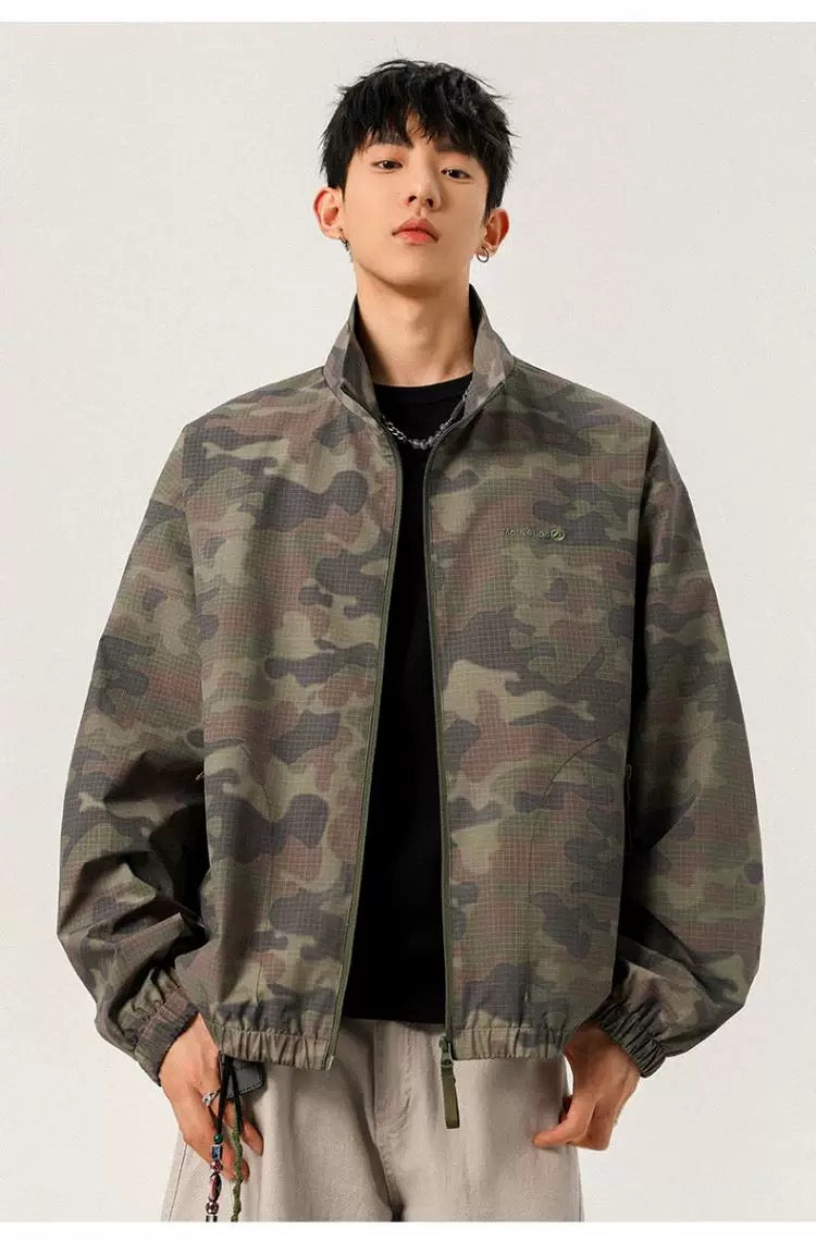 Men’s Japanese Minimalist Track Jacket – Casual Lightweight Streetwear Outerwear T0044