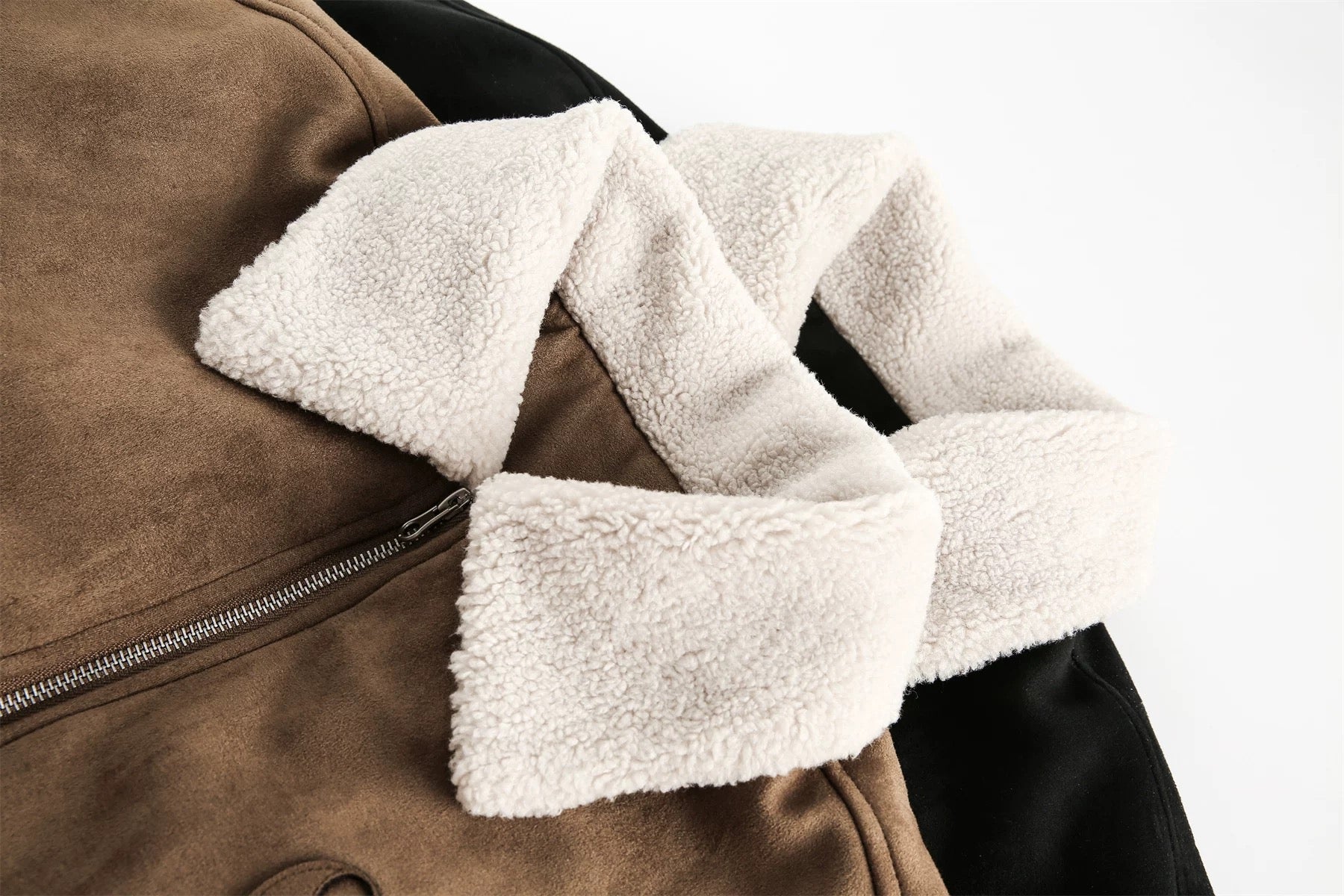 Abrigo de ante grueso estilo retro americano para hombre T0244