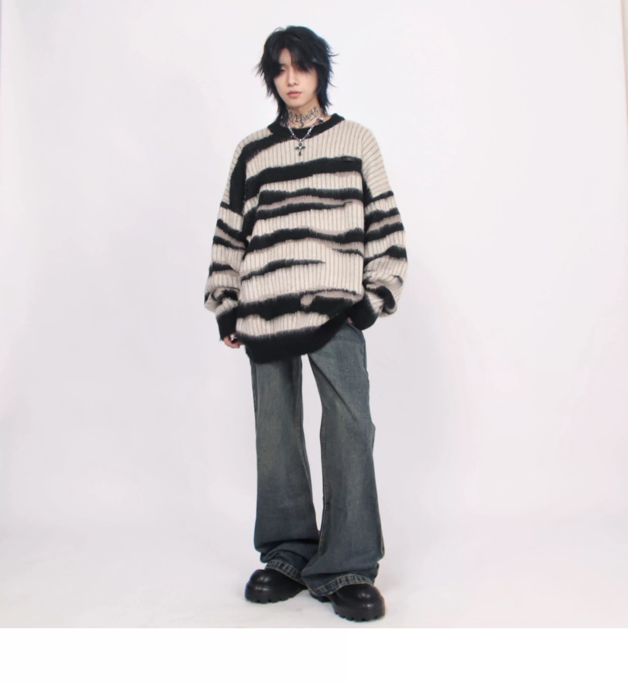 Men’s American Streetwear Oversized Sweater S0011