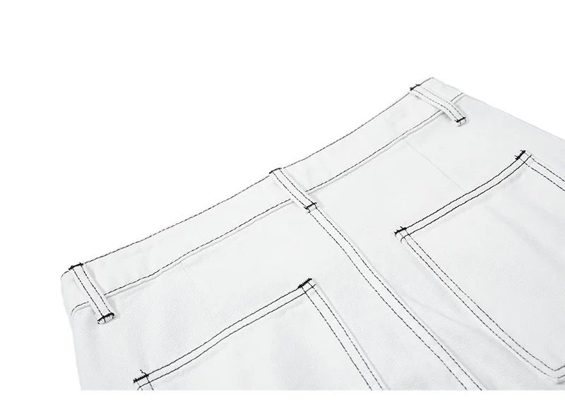 American Curved Wide-Leg Streetwear Trousers B0085