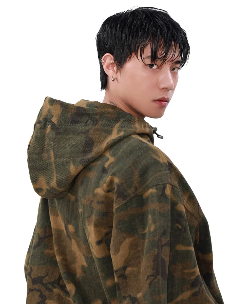 [MRNEARLY] LOOSE ZIPPER HOODED JACKET T0093