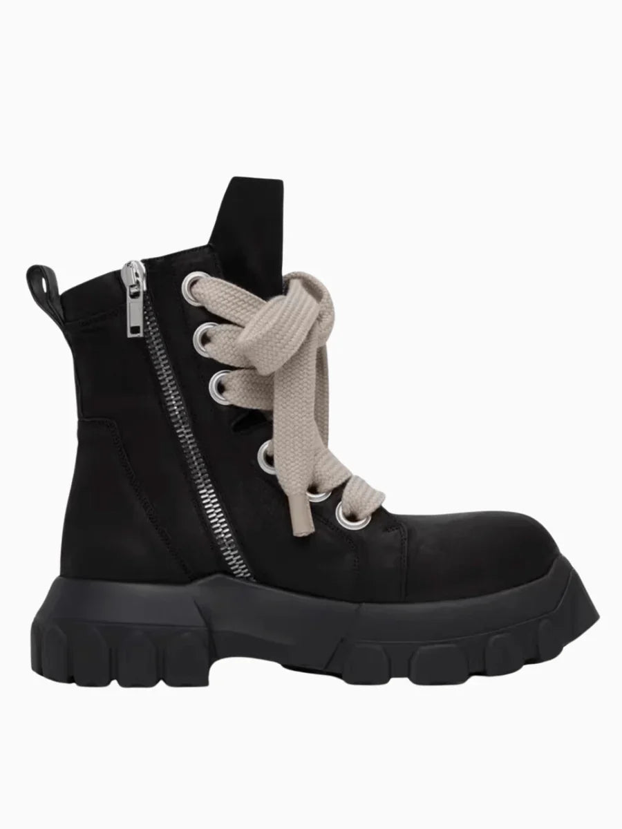 BRITISH STYLE ZIPPER SUEDE SHOES S060