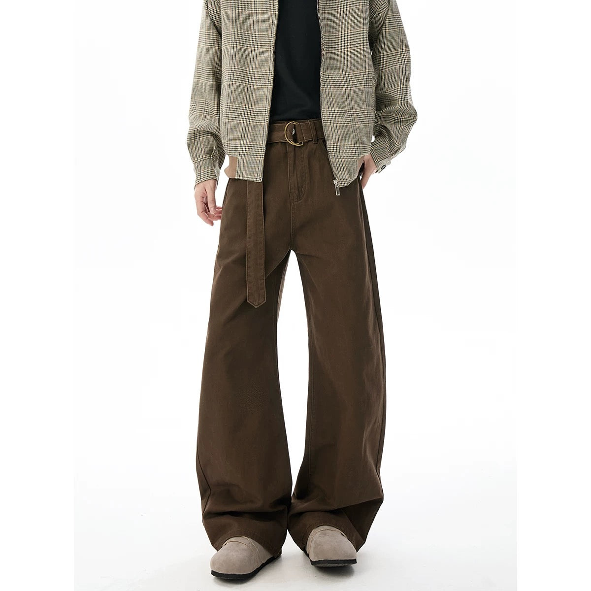 Men’s Vintage Clean Fit Cargo Pants – Loose Straight Utility Street Trousers B0067