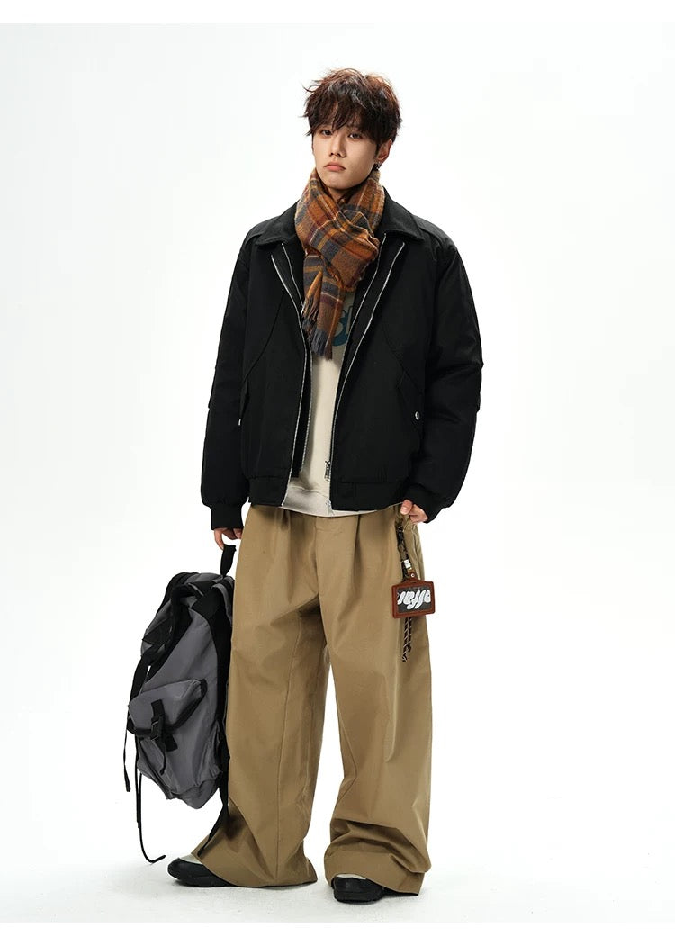 Men’s Designer Contrast Splice Lapel Jacket T0252