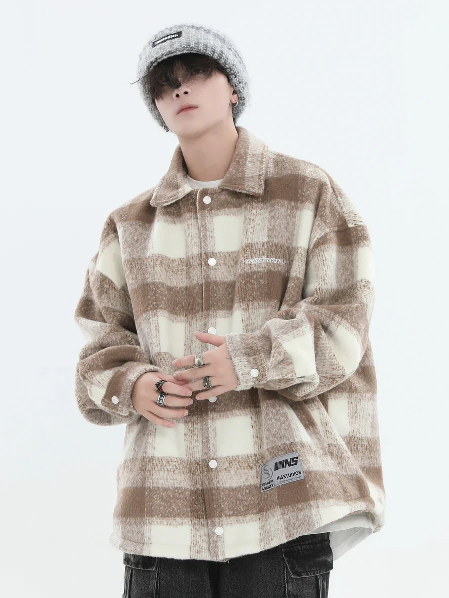[INSstudios] LOGO LOOSE LAPEL JACKET S0067