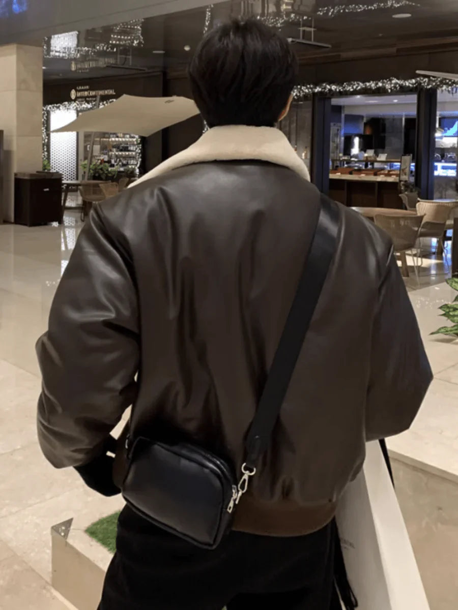 KOREAN LAMB WOOL COTTON COAT JACKET T0106