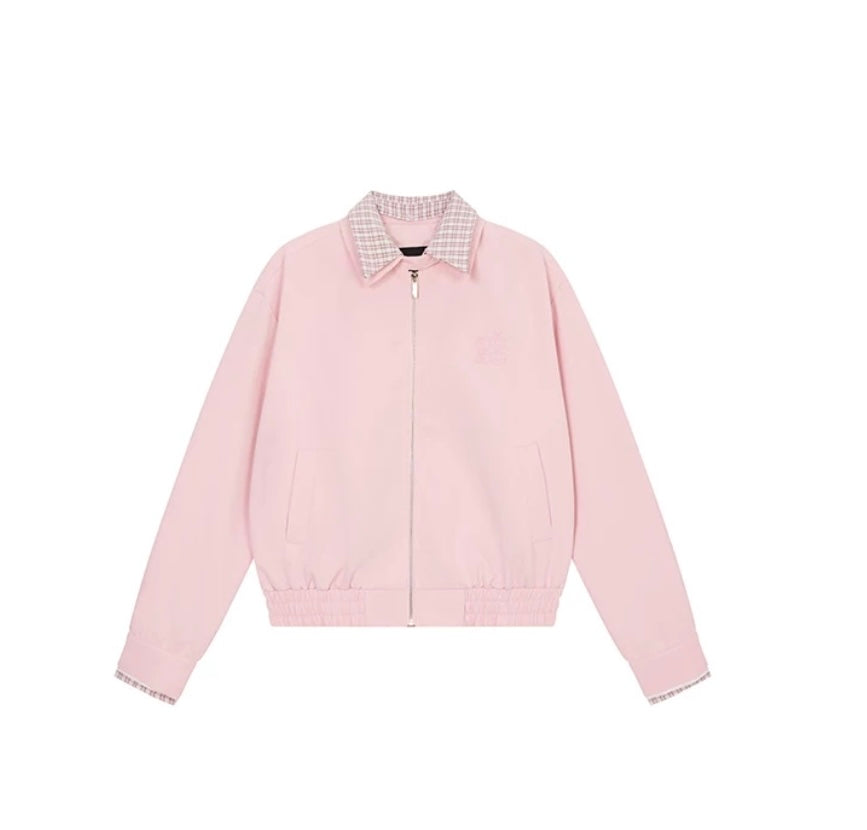 Men’s Vintage Plaid Patchwork Collar Jacket – Retro Short Street Outerwear T0062