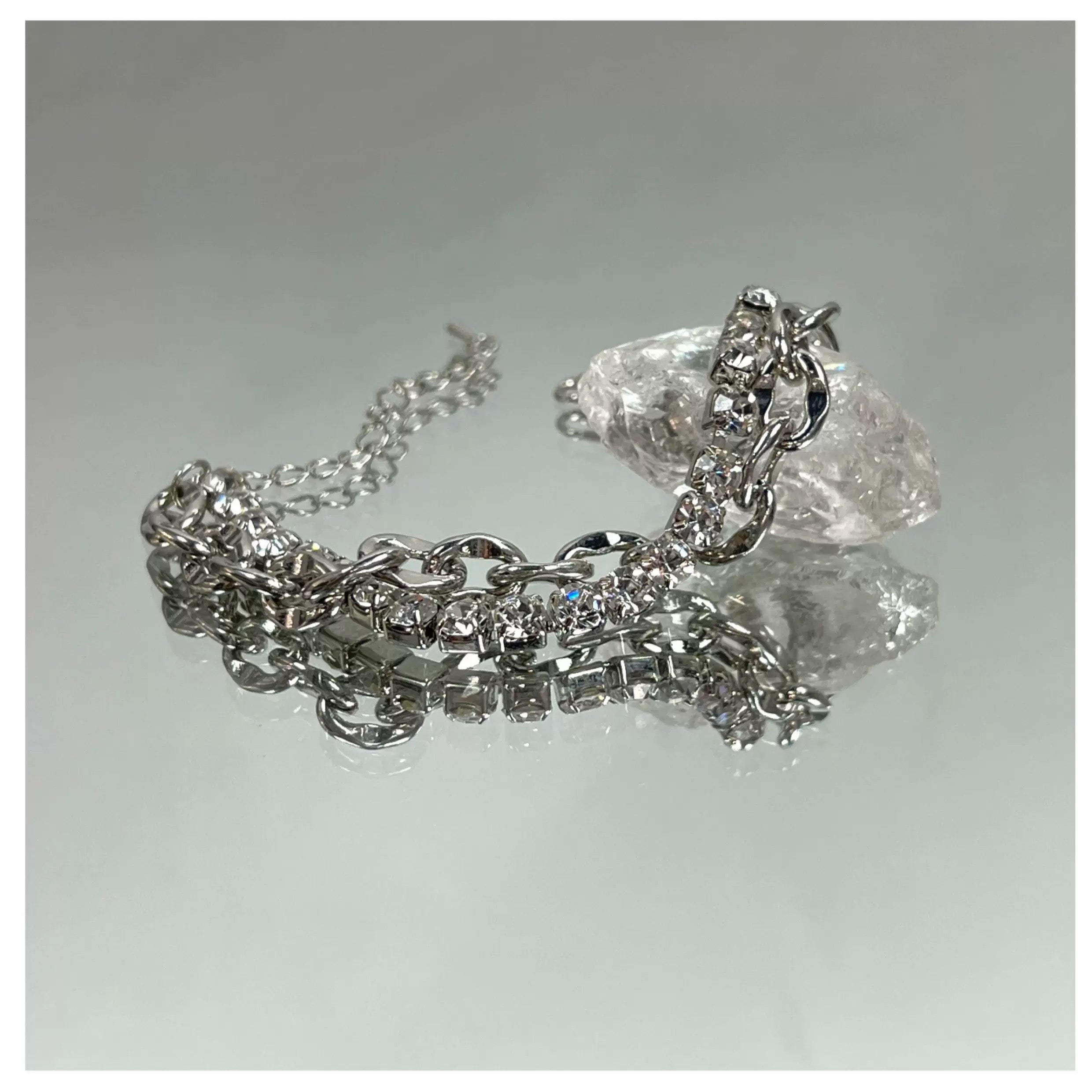 Pulsera de diamantes para hombre | Joyería minimalista de lujo estilo hip hop con diseño de diamantes de imitación O0004