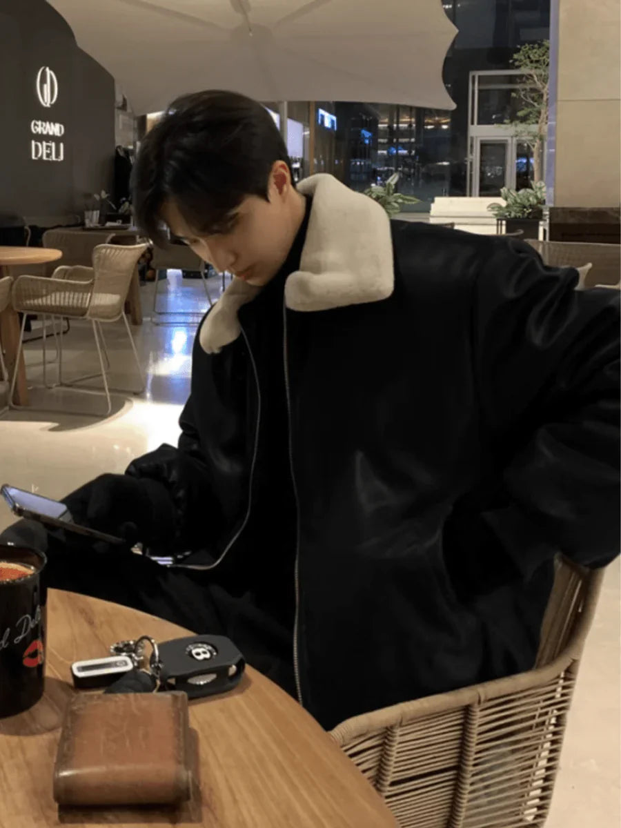 KOREAN LAMB WOOL COTTON COAT JACKET T0106