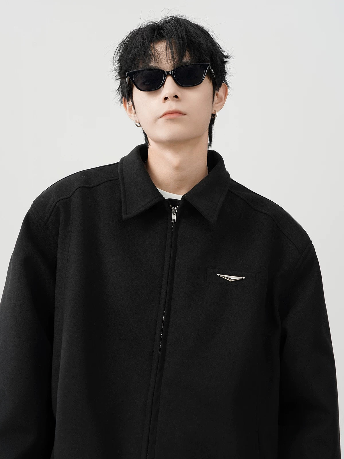 Chaqueta acolchada vintage americana – Abrigo retro de algodón con cuello vuelto para hombre T0022