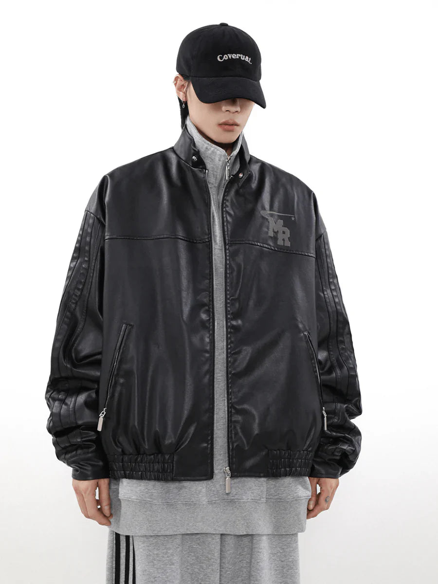 [MRNEARLY] WIND BIKER LEATHER JACKET T0094