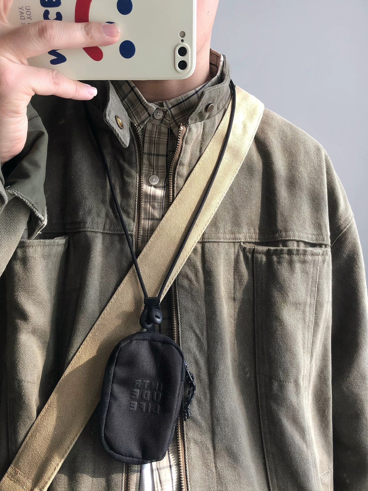 American Vintage Harrington Work Jacket, Cleanfit Stand Collar All-Season Men's Coat T0006