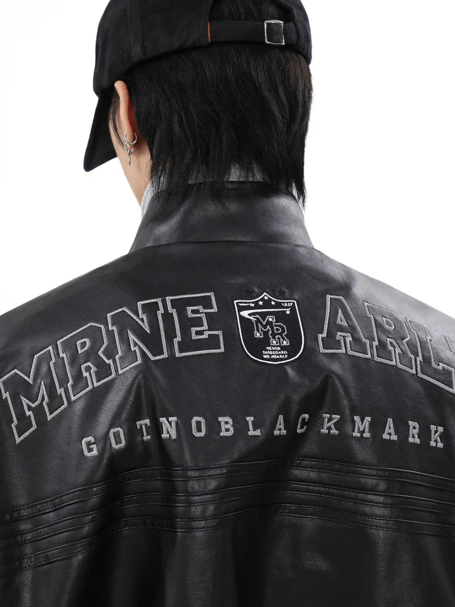 [MRNEARLY] WIND BIKER LEATHER JACKET T0094