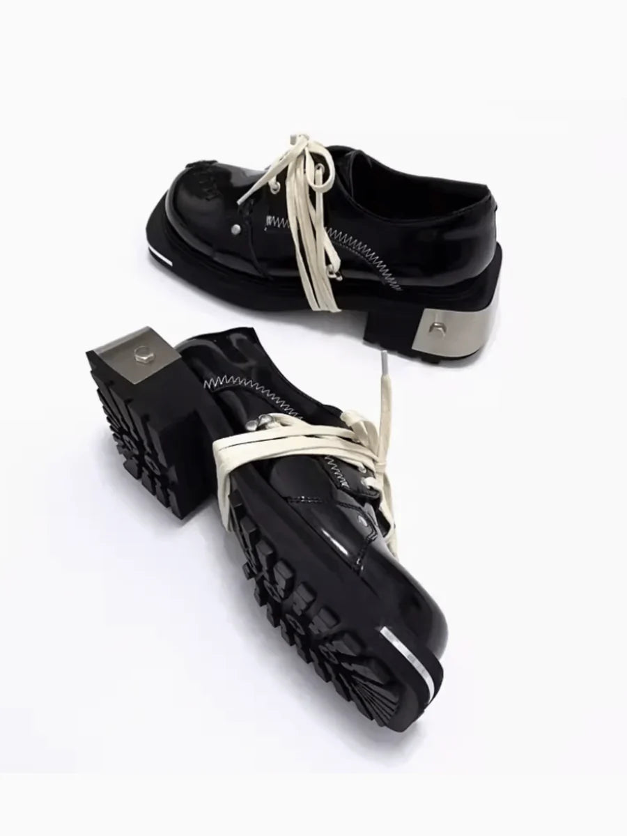 BRITISH STYLE RACE-UP NICHE DESIGN HEAD SHOES S059