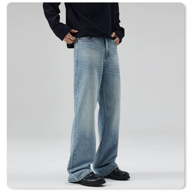 Vaqueros desgastados azul claro para hombre – American Vintage Pantalones vaqueros rectos B0083