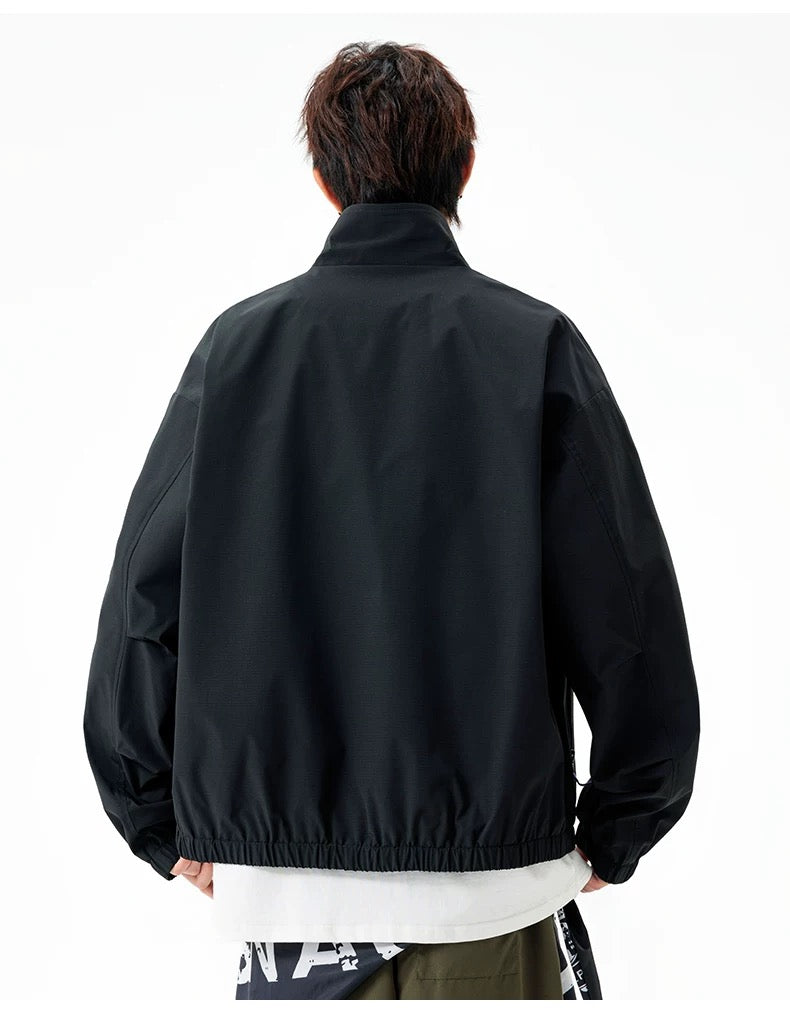 Men’s Japanese Minimalist Track Jacket – Casual Lightweight Streetwear Outerwear T0044