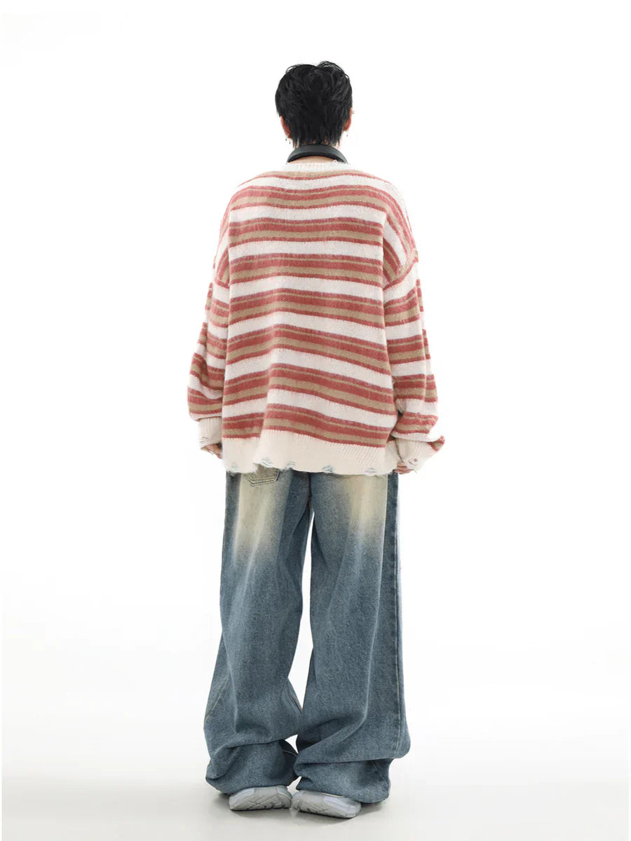 [MRNEARLY] ROUND NECK PULLOVER SWEATER S0185