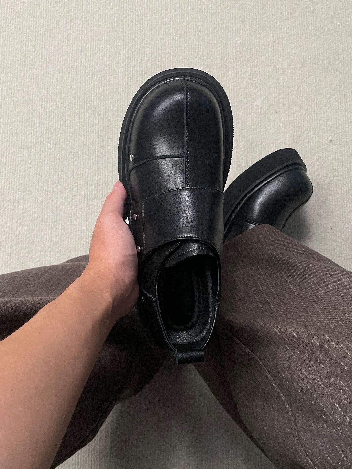 Zapatos Derby de cuero con suela gruesa estilo París para hombre, color negro, con alzas, informales, de vestir, de negocios, S0012, 2025