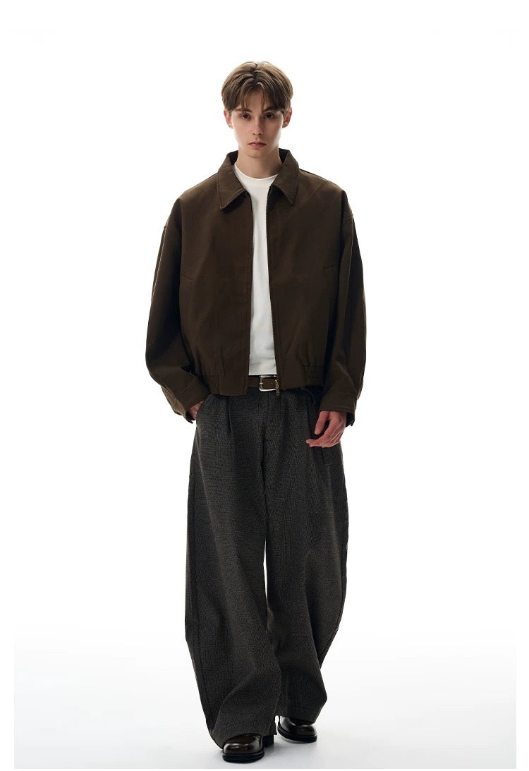 Men’s American Retro Commuter Jacket – Minimal Vintage Street Outerwear T0061