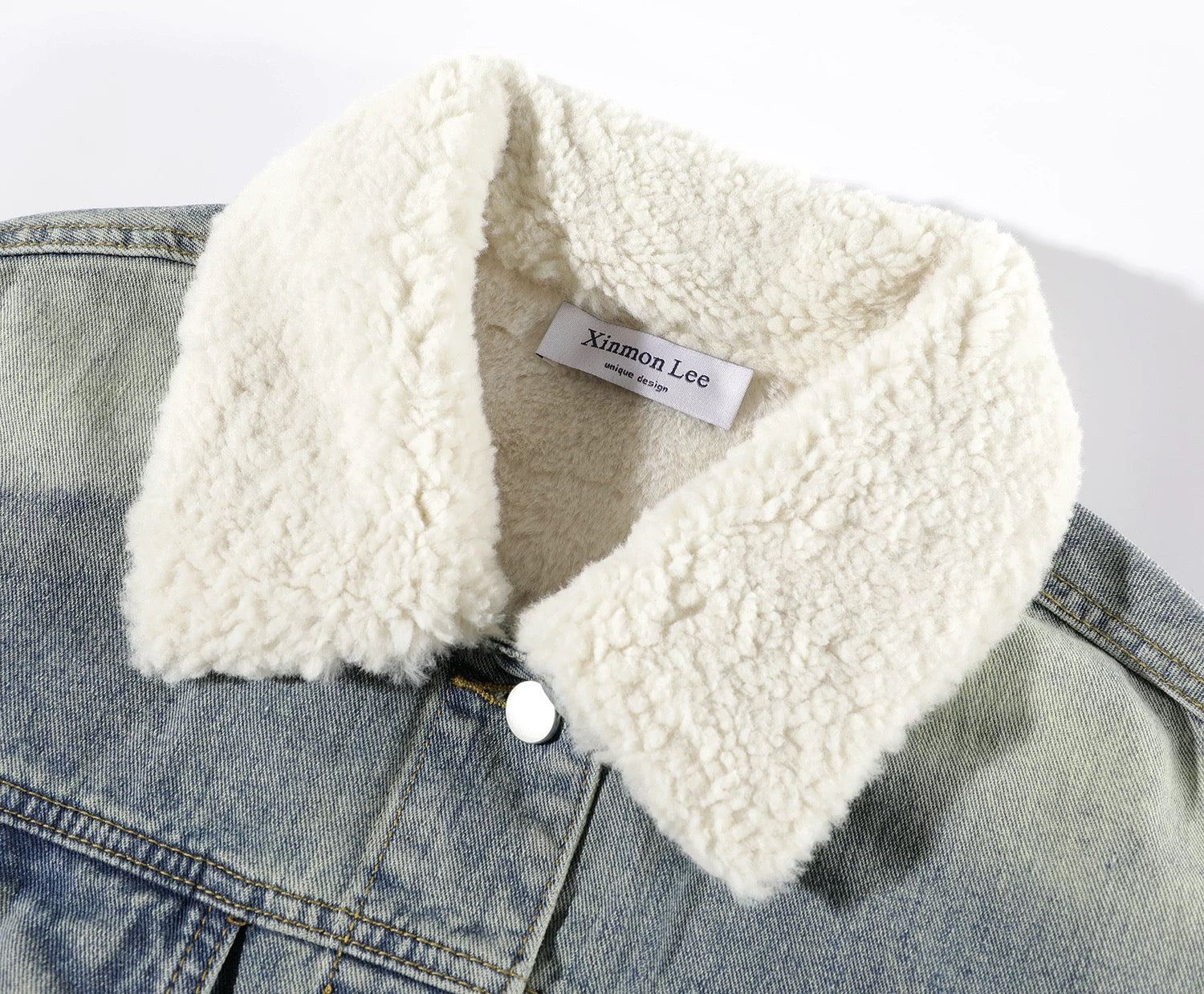 Men’s Vintage Denim Jacket – American Retro Washed Jean Outerwear T0068